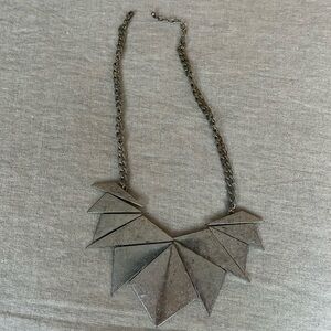 Silver Industrial Statement Necklace